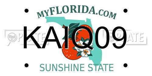 KAIQ09 Florida License Plate