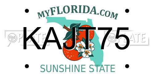 KAJT75 Florida License Plate