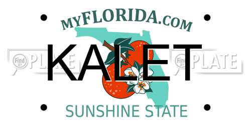 KALET Florida License Plate