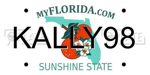 KALLY98 Florida License Plate