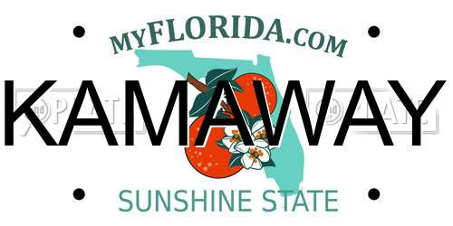 KAMAWAY Florida License Plate