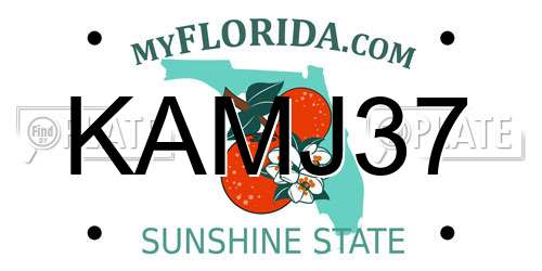 KAMJ37 Florida License Plate