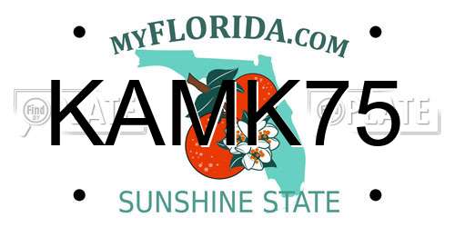 KAMK75 Florida License Plate