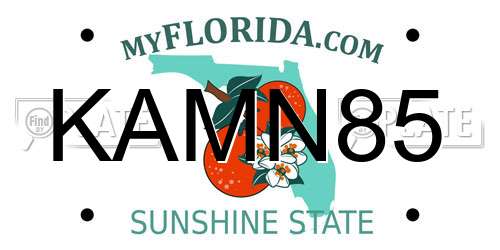 KAMN85 Florida License Plate