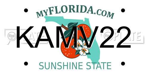 KAMV22 Florida License Plate