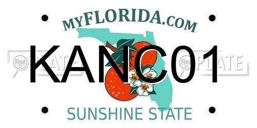 KANC01 Florida License Plate