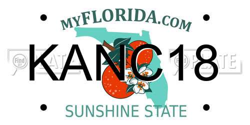 KANC18 Florida License Plate