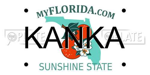 KANKA Florida License Plate