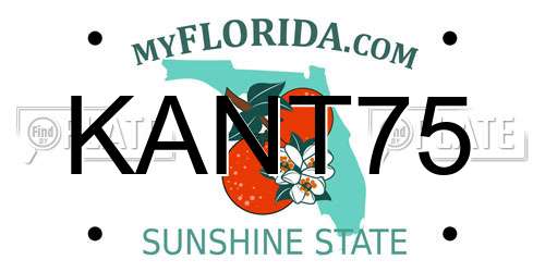 KANT75 Florida License Plate