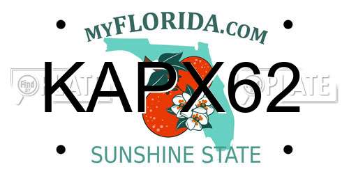 KAPX62 Florida License Plate