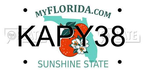 KAPY38 Florida License Plate