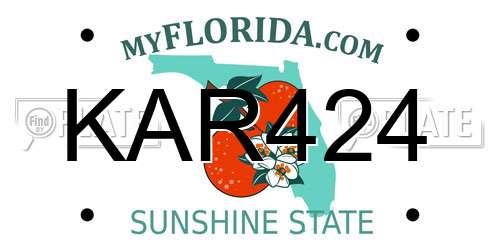 KAR424 Florida License Plate