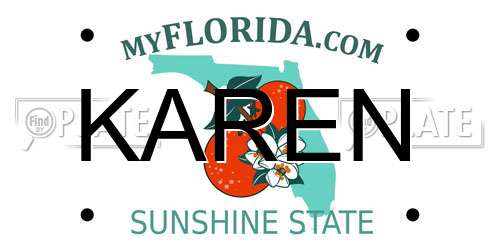 KAREN Florida License Plate