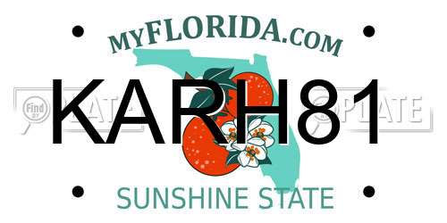 KARH81 Florida License Plate