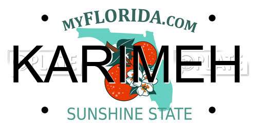 KARIMEH Florida License Plate