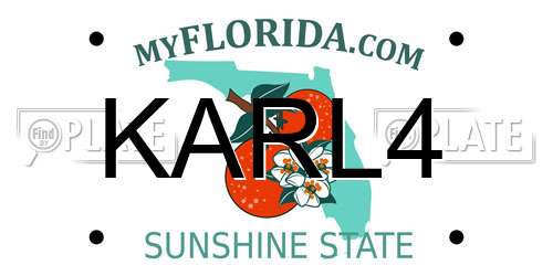 KARL4 Florida License Plate