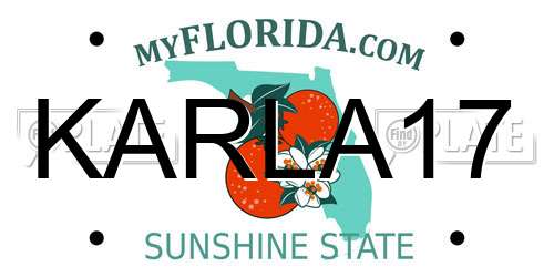 KARLA17 Florida License Plate