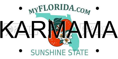 KARMAMA Florida License Plate