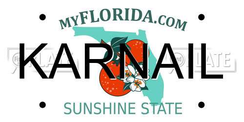 KARNAIL Florida License Plate