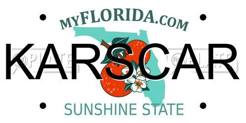 KARSCAR Florida License Plate