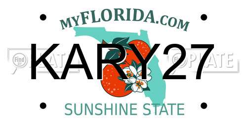 KARY27 Florida License Plate