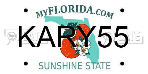 KARY55 Florida License Plate
