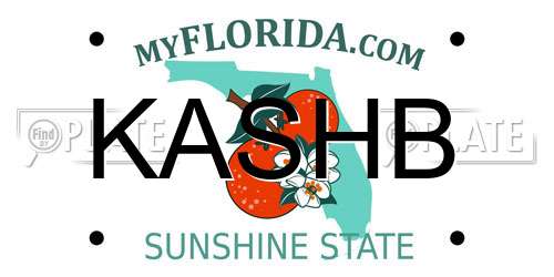 KASHB Florida License Plate
