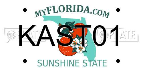 KAST01 Florida License Plate