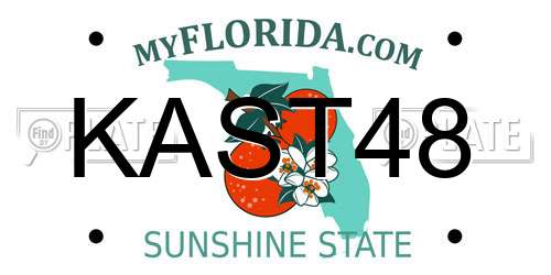 KAST48 Florida License Plate