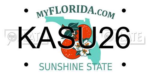 KASU26 Florida License Plate