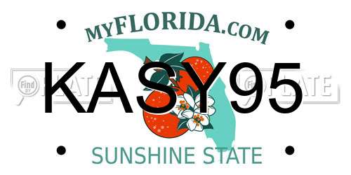 KASY95 Florida License Plate