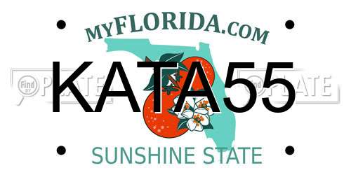 KATA55 Florida License Plate