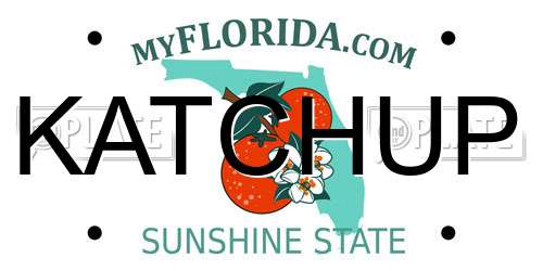 KATCHUP Florida License Plate