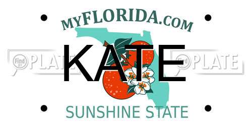 KATE Florida License Plate