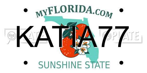 KATIA77 Florida License Plate