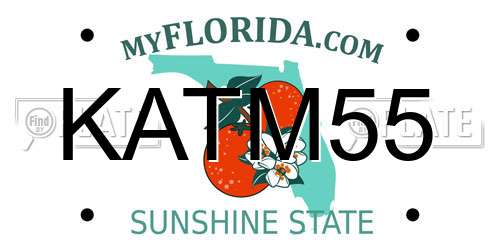 KATM55 Florida License Plate
