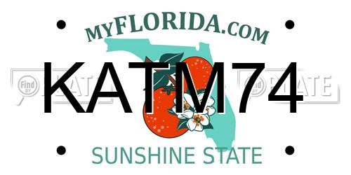 KATM74 Florida License Plate