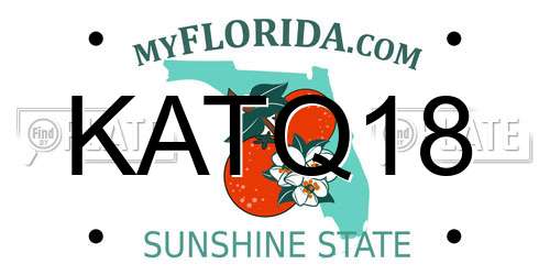 KATQ18 Florida License Plate
