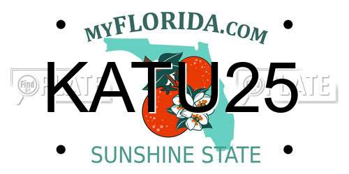 KATU25 Florida License Plate