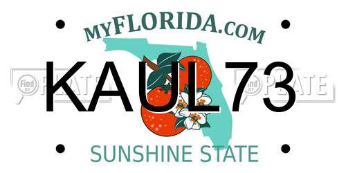 KAUL73 Florida License Plate