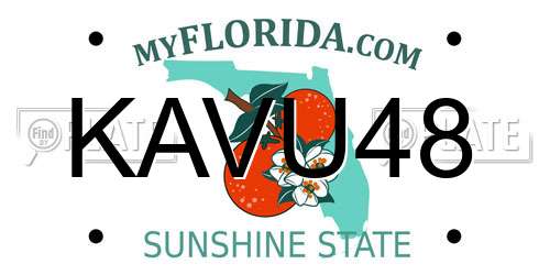 KAVU48 Florida License Plate
