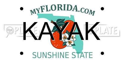 KAYAK Florida License Plate