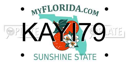 KAYI79 Florida License Plate