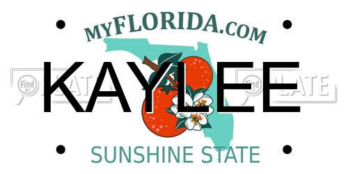 KAYLEE Florida License Plate