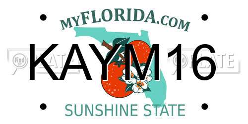 KAYM16 Florida License Plate