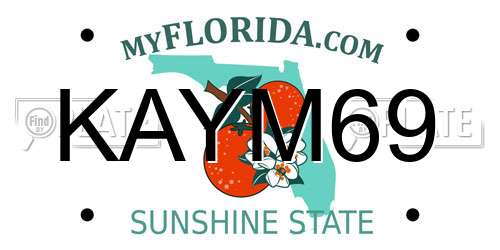 KAYM69 Florida License Plate