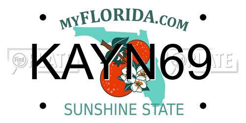 KAYN69 Florida License Plate
