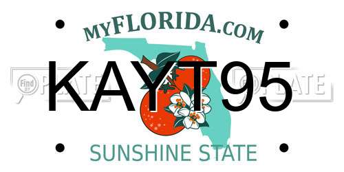 KAYT95 Florida License Plate