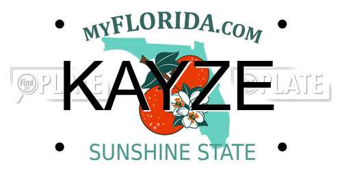 KAYZE Florida License Plate