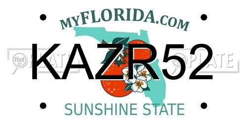 KAZR52 Florida License Plate